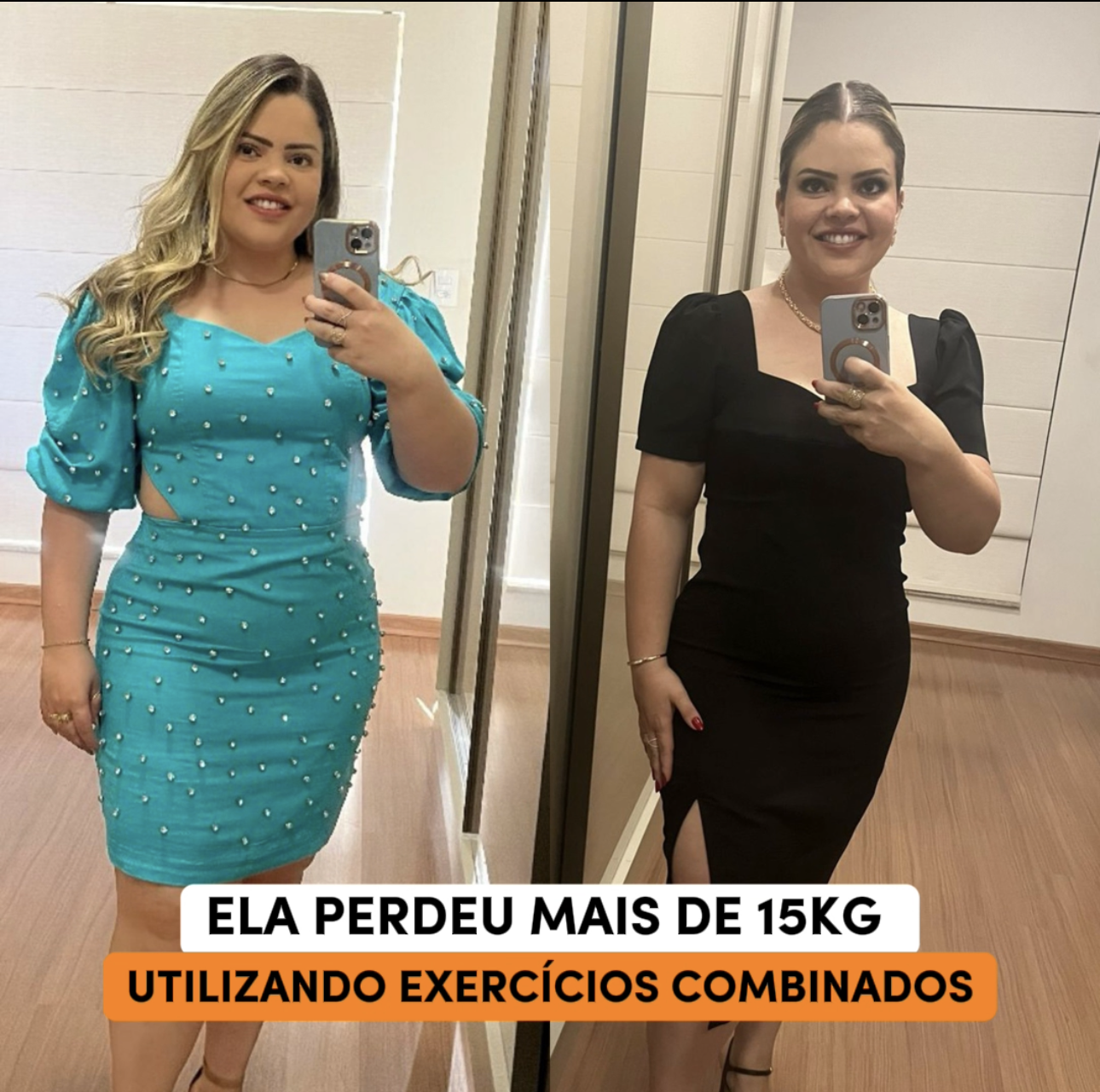 Foto antes e depois Naty